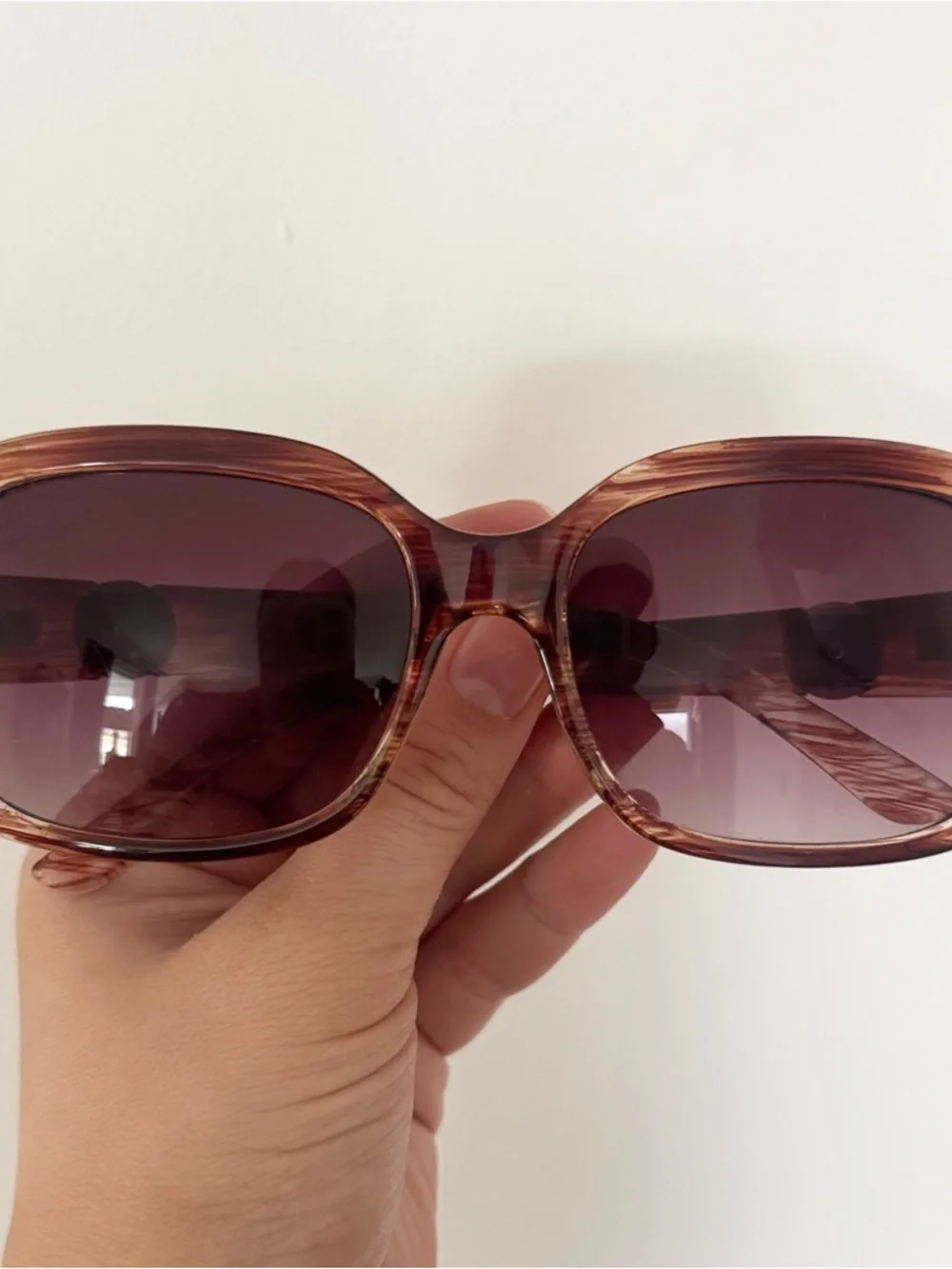 Dolce & Gabbana DG Oversized Square Sunglasses Brown Tortoise Logo Women’s - Picture 2 of 11